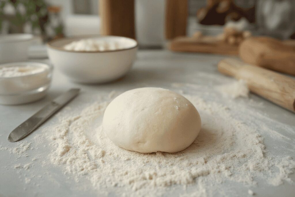 Preparing Cottage Cheese Flatbread Dough