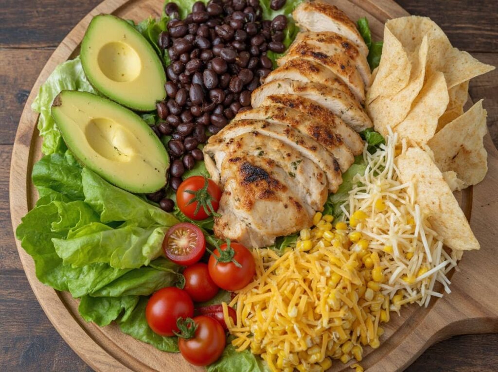 fresh Ingredients For Southwest Chicken Salad