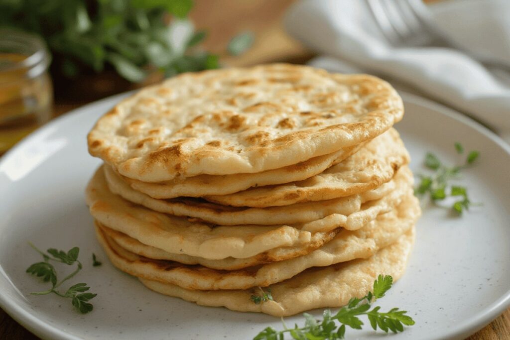 finished Cottage Cheese Flatbreads Ready To Serve