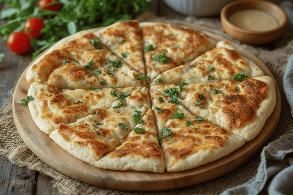 freshly Baked Cottage Cheese Flatbread