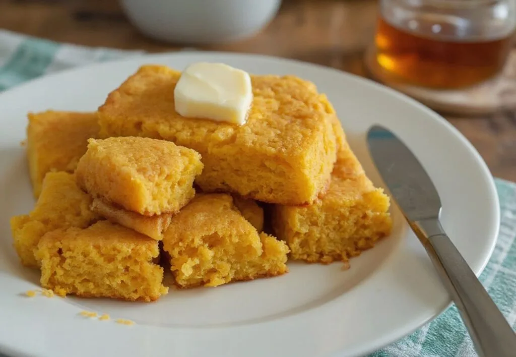 freshly Baked Sweet Potato Cornbread Slices