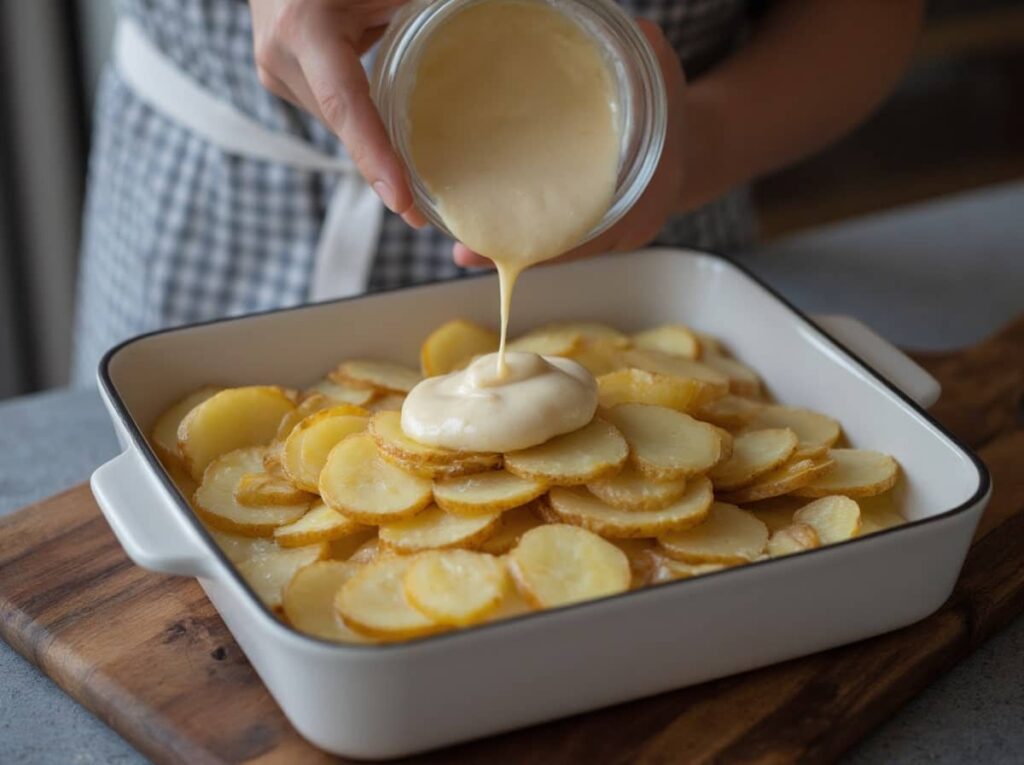 Step By Step Preparation Of Betty Crocker Scalloped Potatoes