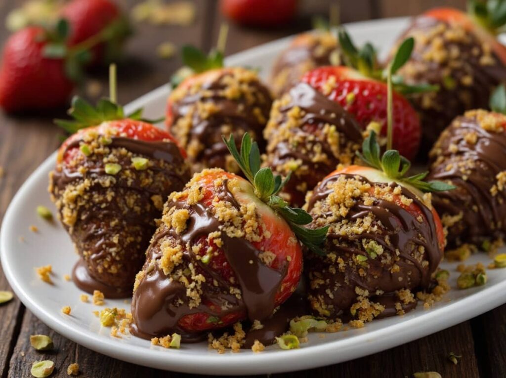 dubai Chocolate Strawberry Dessert