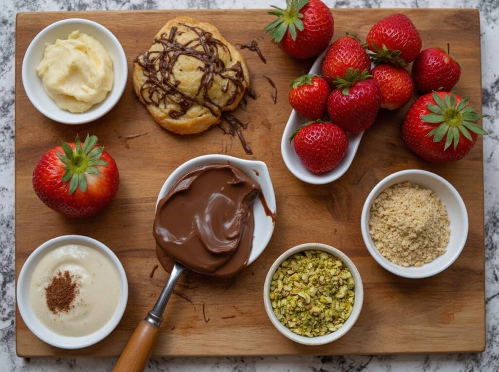 dubai Chocolate Strawberry Ingredients