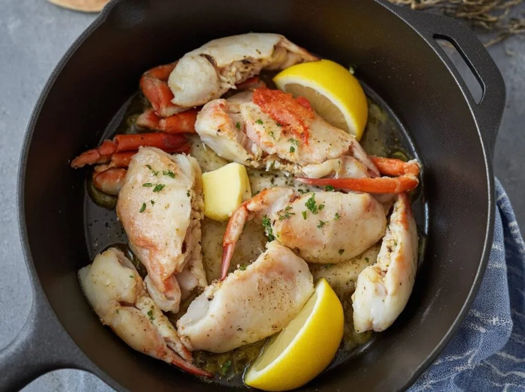 fresh Lump Crab Meat Surrounded By Ingredients For Making Crab Cakes