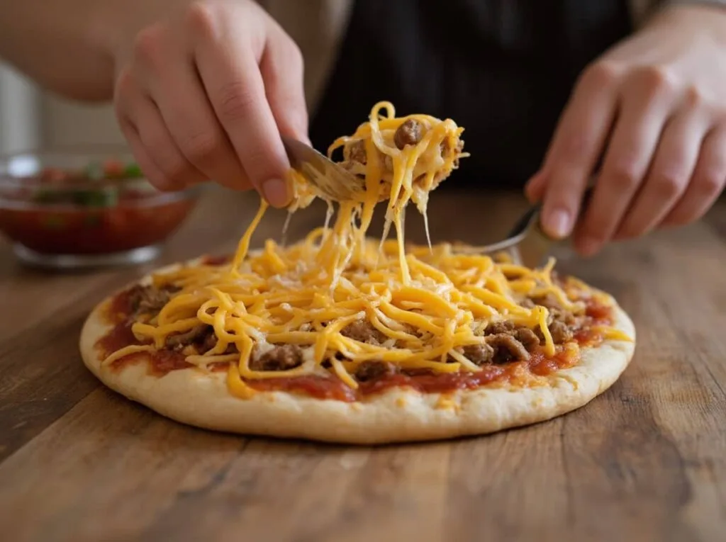 making The Perfect Taco Pizza