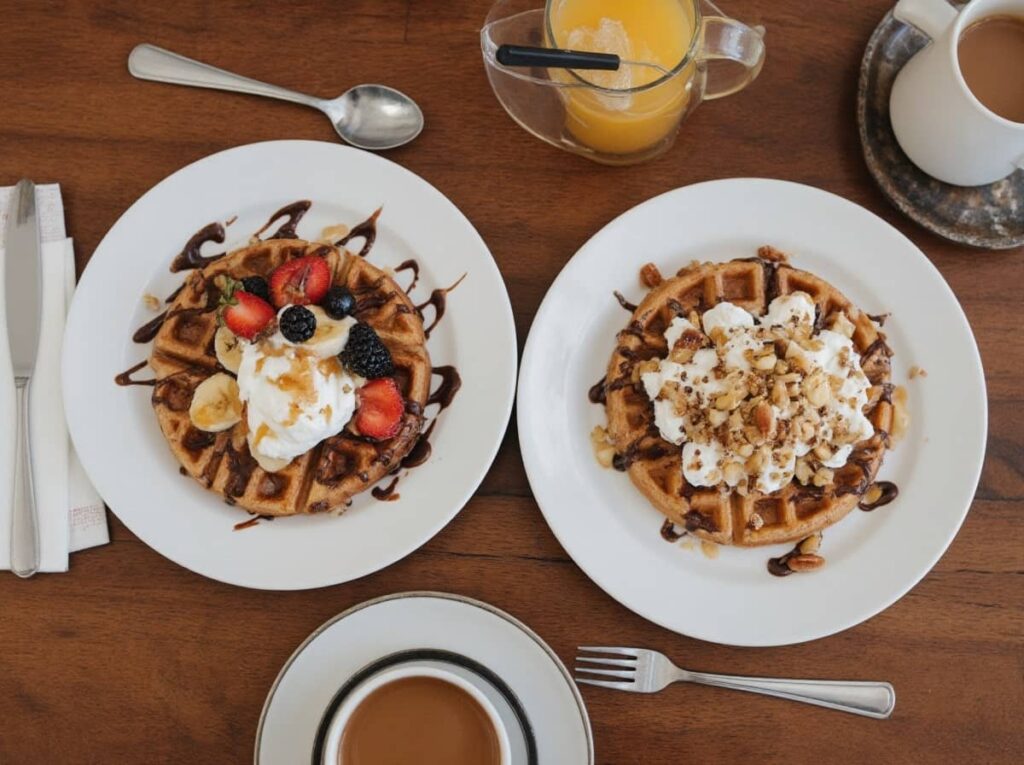 two Banana Waffle Plates