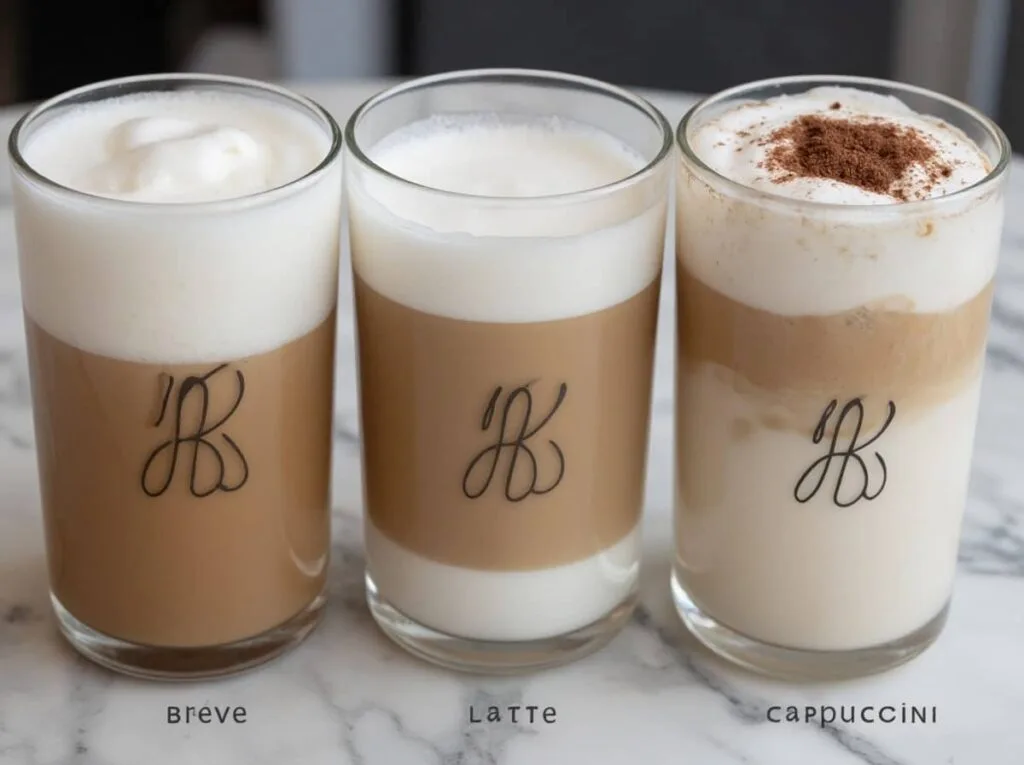 Breve Coffee Vs. Latte Vs. Cappuccino