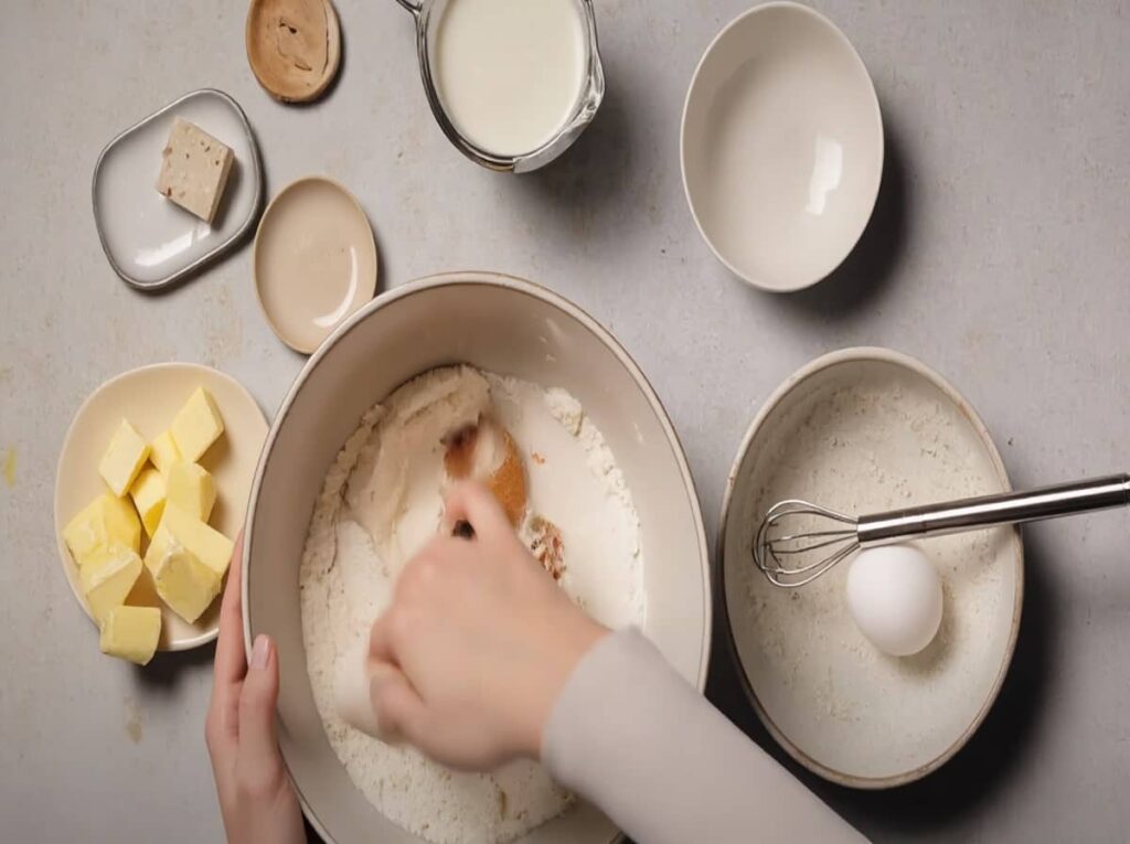Ingredient Of Ooey-Gooey Rhubarb Cinnamon Roll Bake