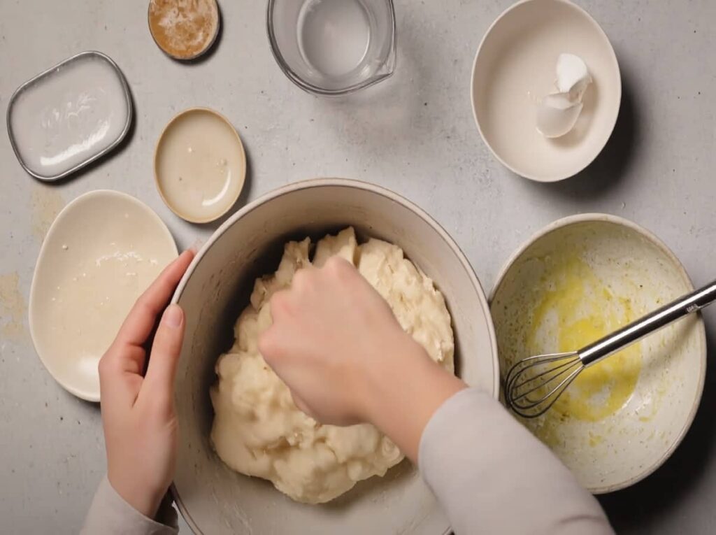 Step1 Ooey-Gooey Rhubarb Cinnamon Roll Bake